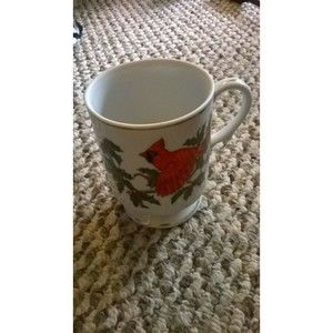 Lefton Hand Painted Cardinal Mug Cup